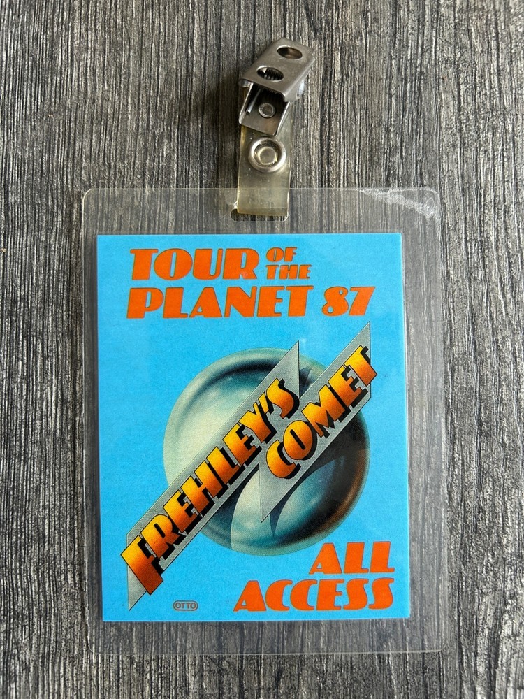 Kiss ACE FREHLEY LAMINATE PASS Frehley's Comet Concert Tour 1987 Vintage Kiss