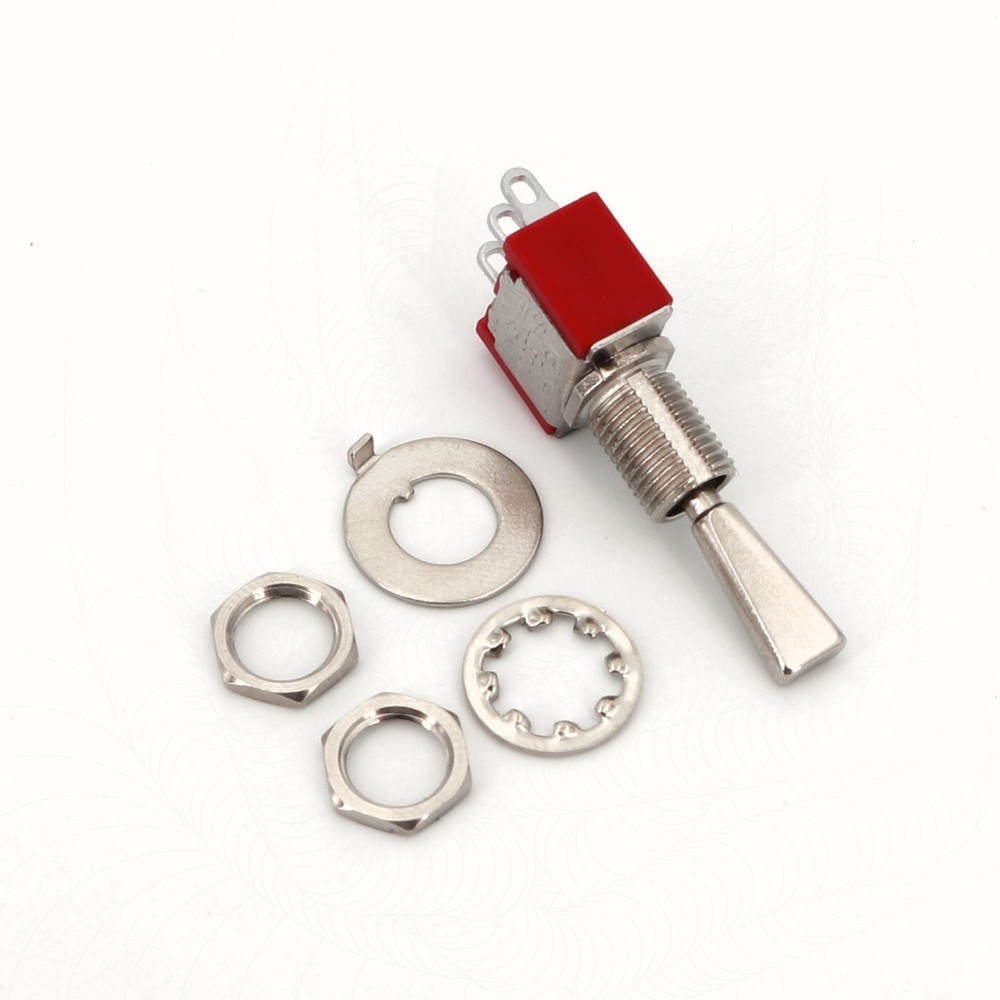 10Pcs SH T8014-U Flat Handle 3Pin ON-OFF-ON 3-Position SPDT Mini Toggle Switch