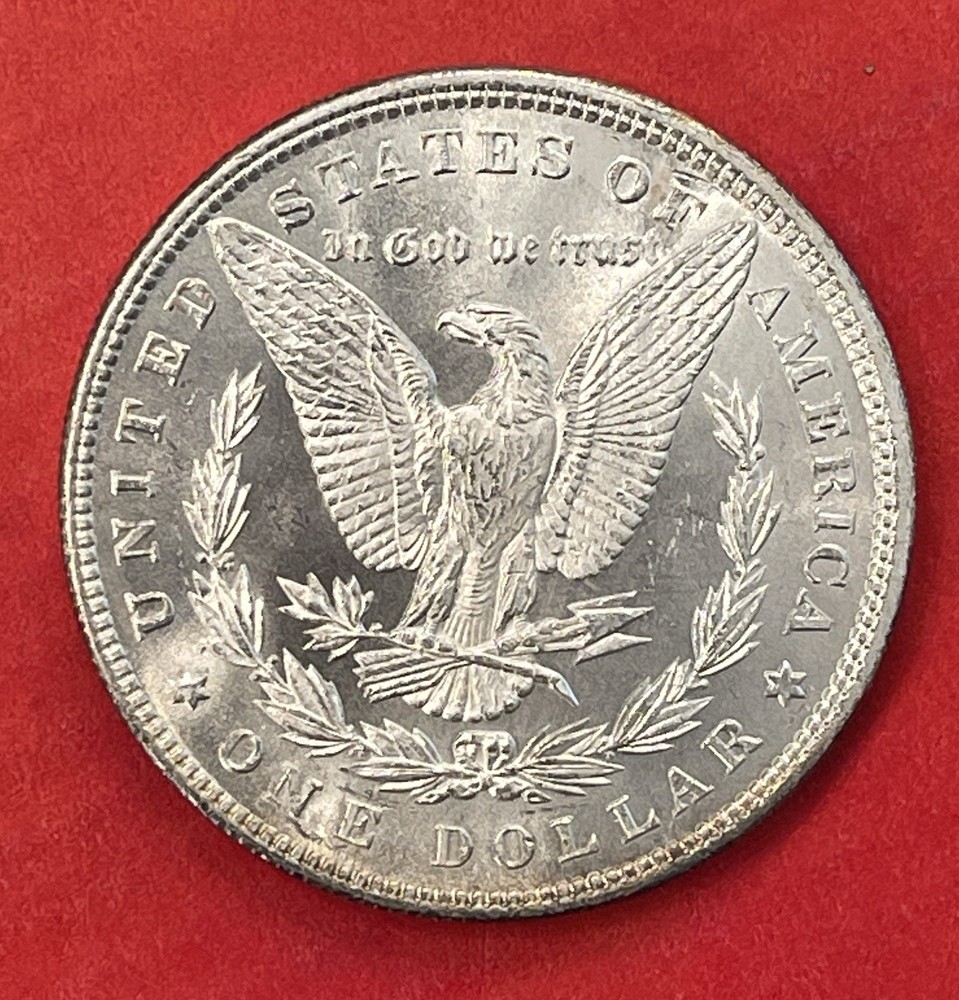 1880 P Morgan Silver Dollar, Choice to Gem Uncirculated.