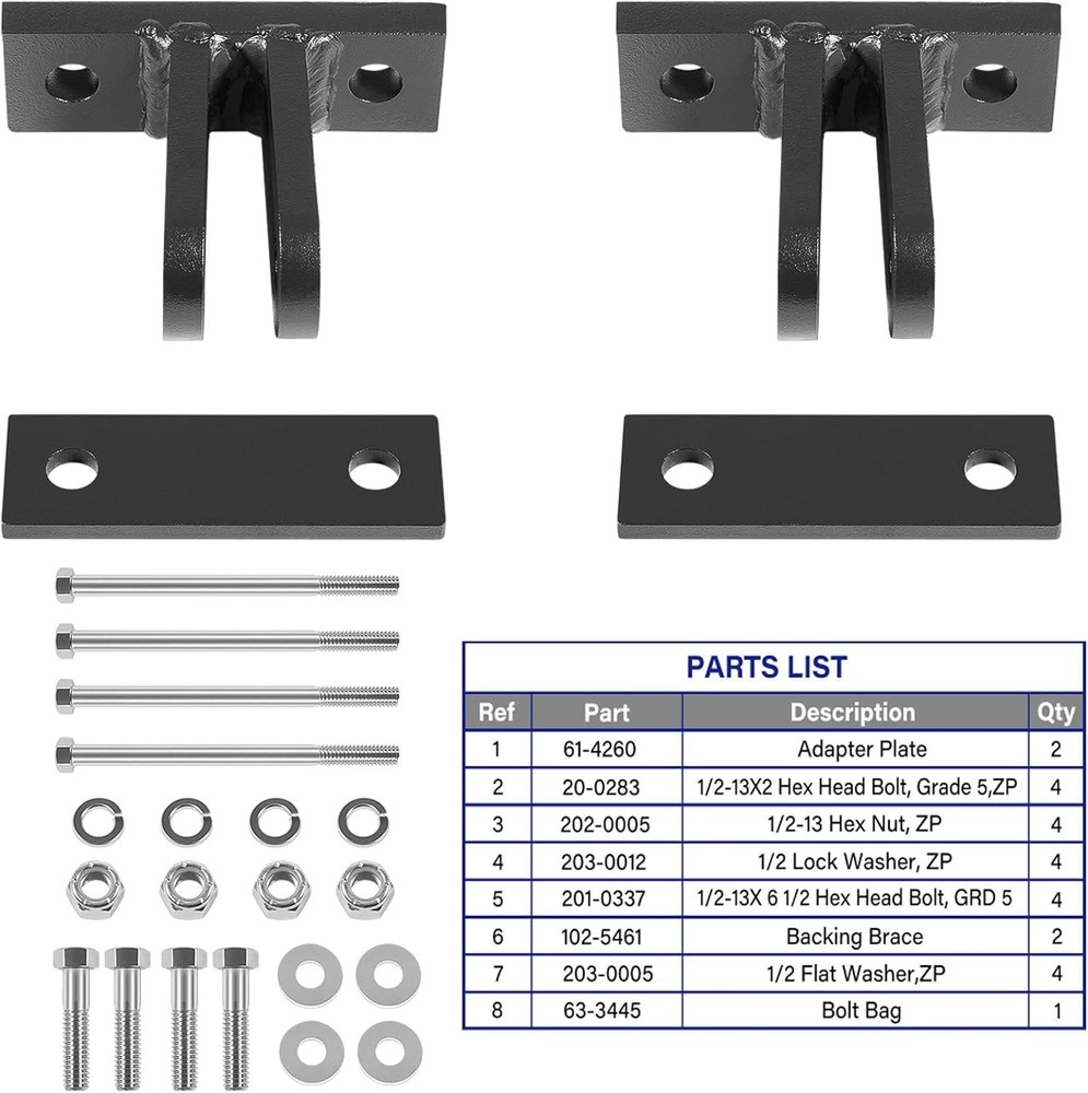 Replace for Blue Ox BX88230 Bolt-On Base Plate Tow Bar Adapter Bracket Kit Tool