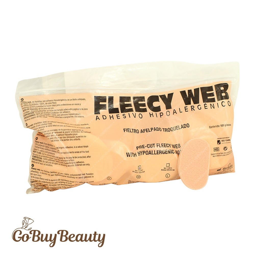 Herbitas Fleecy Web Elastic Foot Plasters 100pcs Soft Flexible Friction