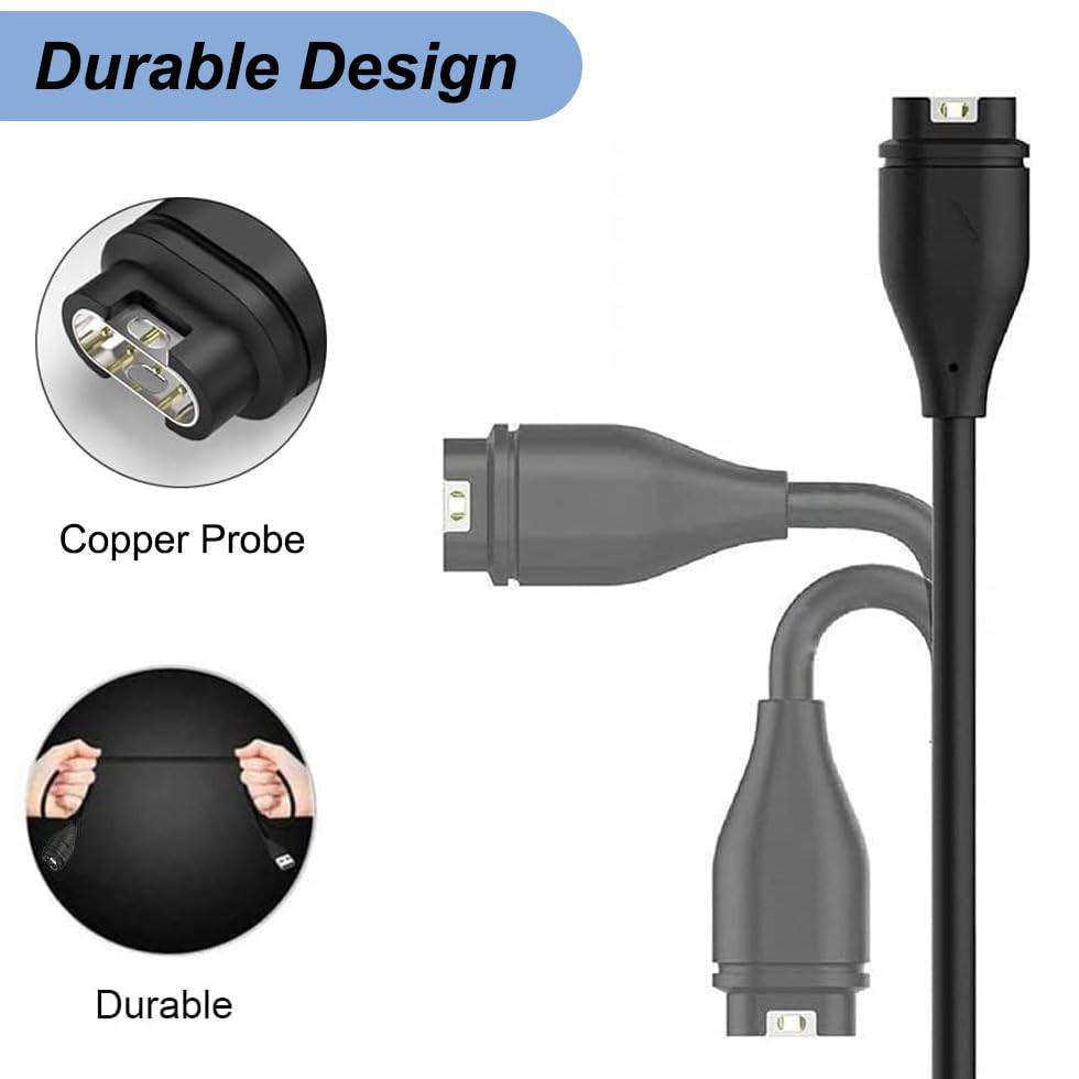 Charger for Garmin Instinct, Instinct 3 2 2S 2X, Replacement Charging Cable USB