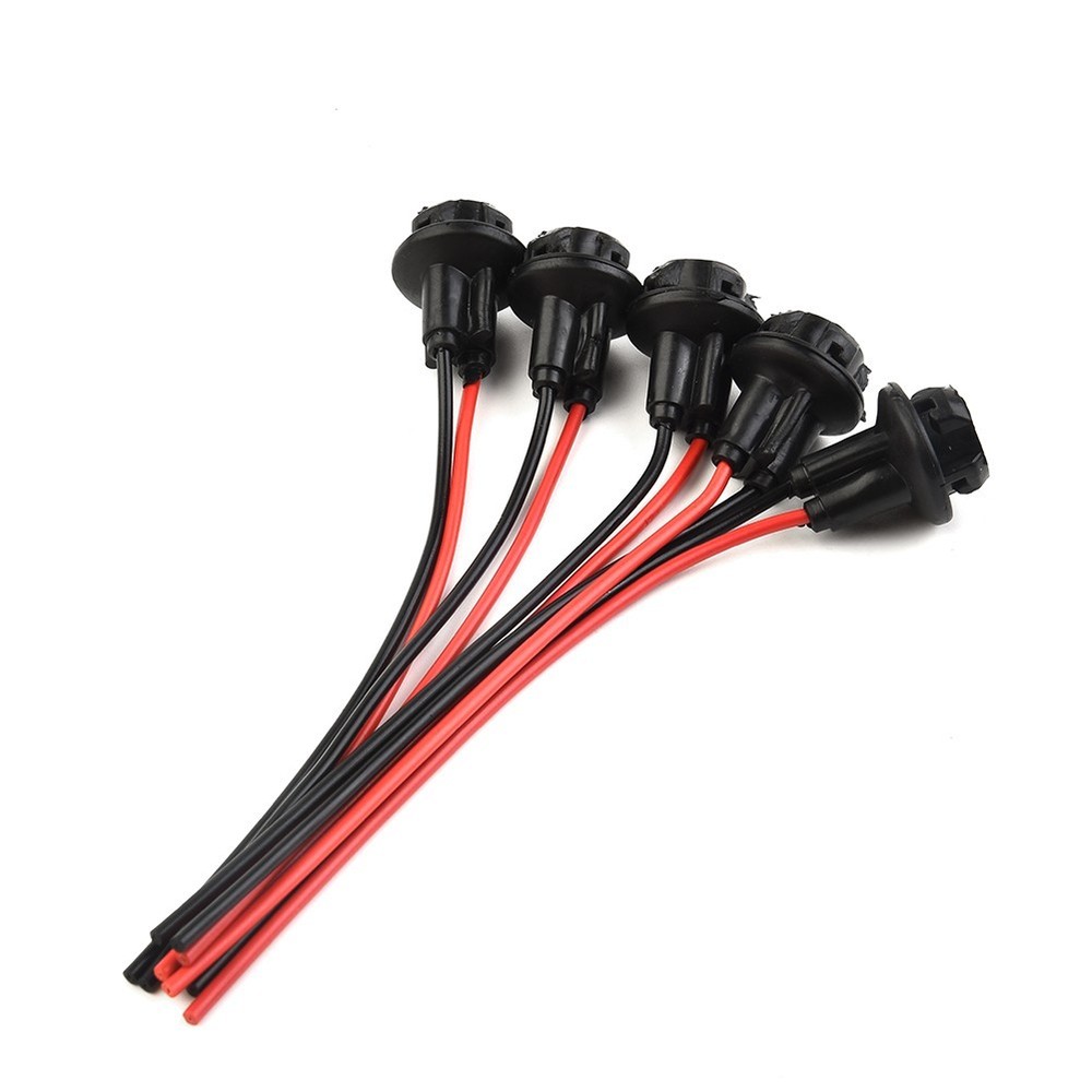 10Pcs Plastic Lamp Light Bulb Socket Holder Connector Extension Car LED