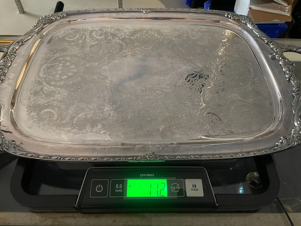 Vintage Silver Plated Tray with Handles