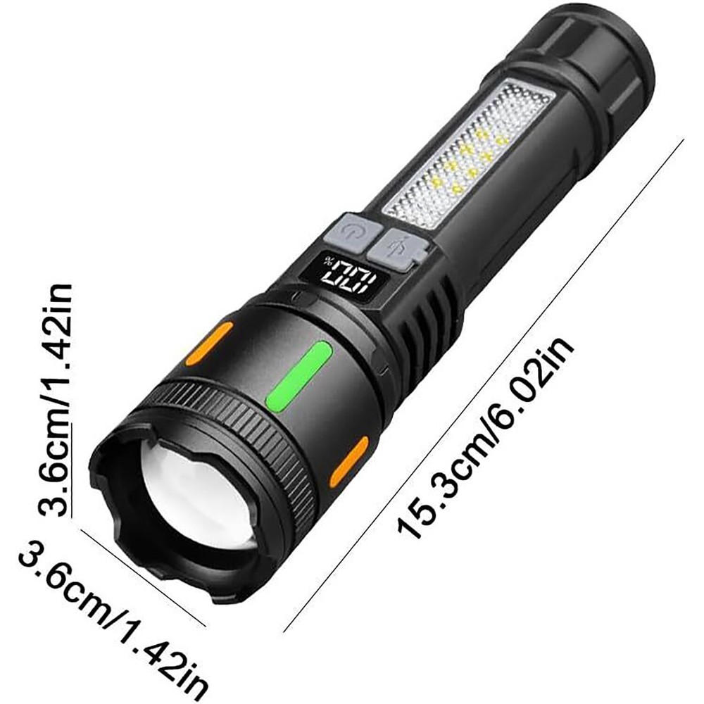 2 x 99000000 Lumens Super Bright LED Tactical Flashlight Rechargeable Work Light