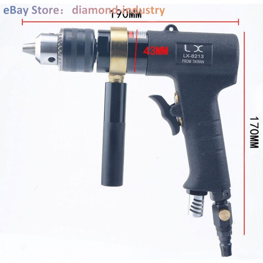 A Industrial Air Drill Pneumatic Handle Grip Drilling Tapping Machine 1/2'' 13mm