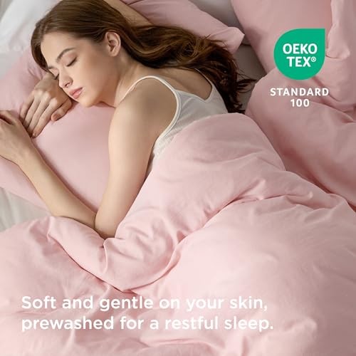Comforter Set with Checkered Throw Blanket for Couch - 3 Twin 03 - Pink