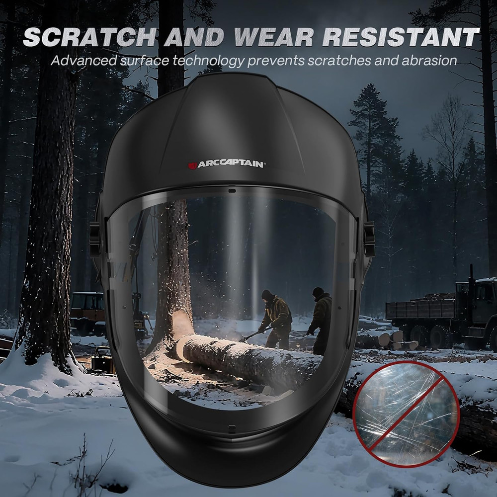 Panoramic Full Face Shield, Full Face Impact Resistant Mask with Polycarbonate V