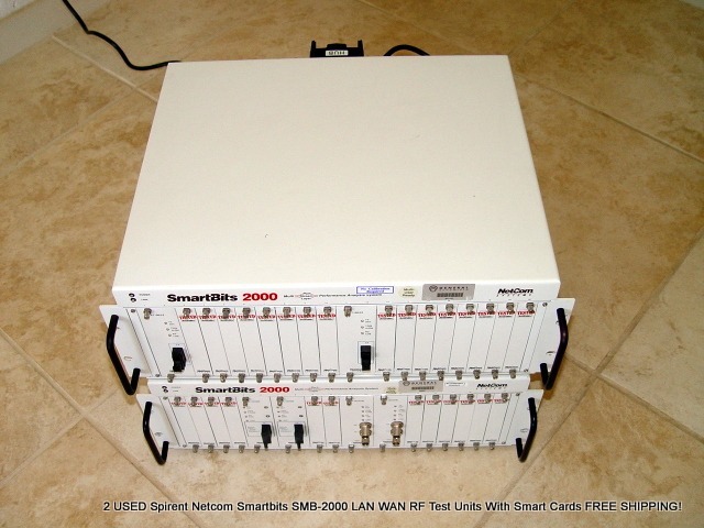 2 Spirent Netcom Smartbits SMB-2000 LAN WAN RF Test Units Smart Cards FREE SHIPP