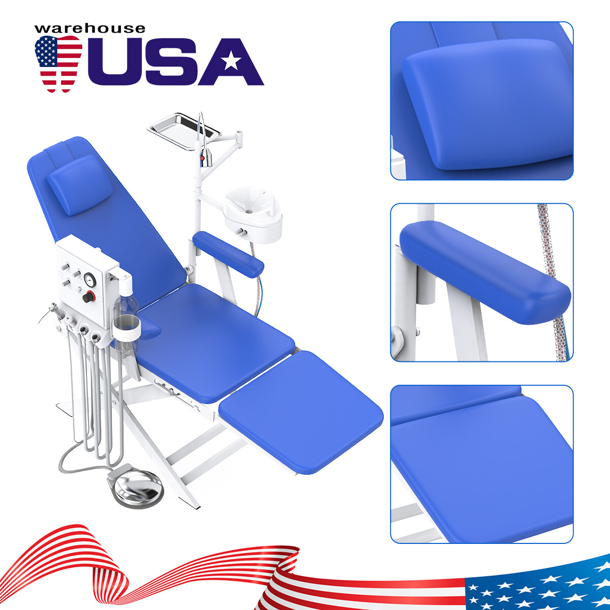 Dental Unit Chair Computer Controlled DC Motor PU Leather Doctor Stool FDA/Chair