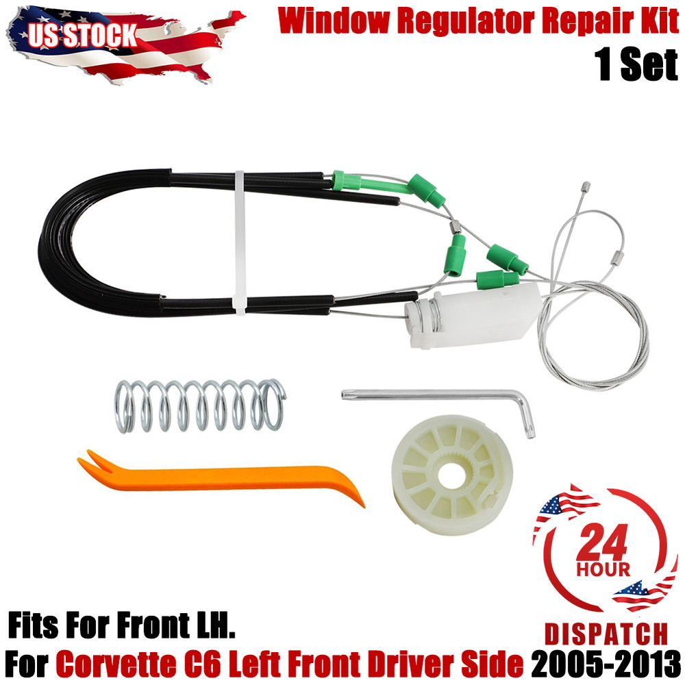 Window Regulator Repair Kit Left Front Driver Side For 2005-2013 Corvette C6 US