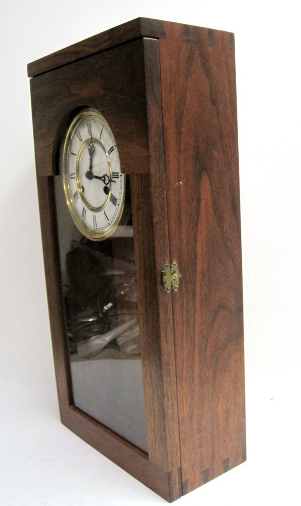Beautiful Hand Made Solid Walnut Wall Clock Hermle German Movement
