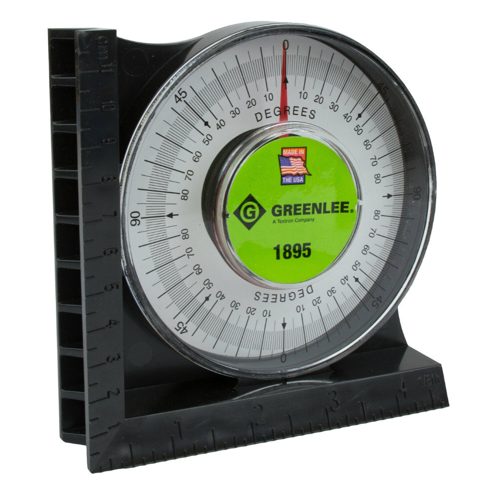 Greenlee 1895 Black Plastic Angle Protractor with Magnetic Base