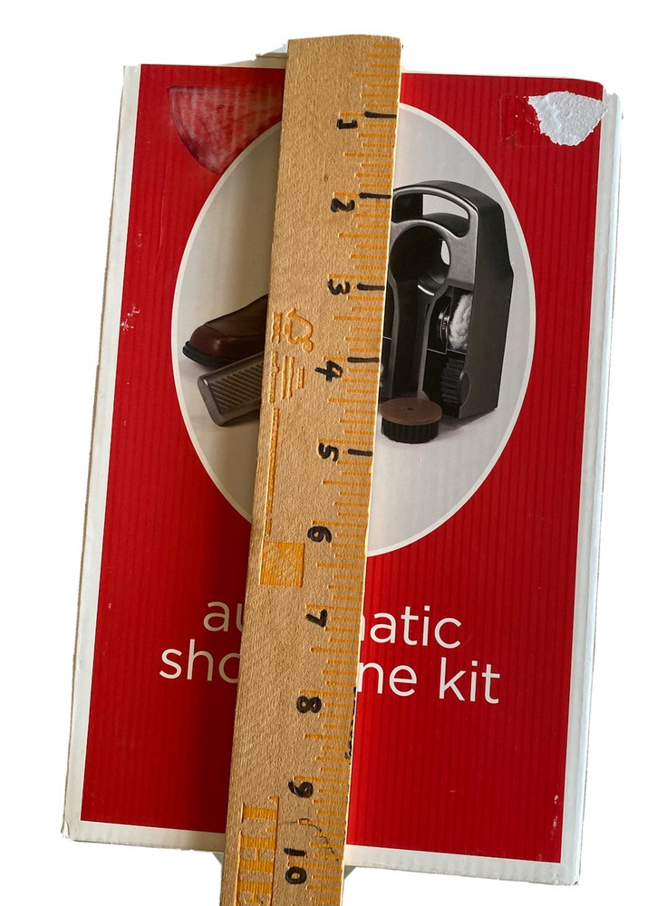 Automatic ShoeShine Kit polisher rack 2 brushes 2 buffering pads Polish Missing