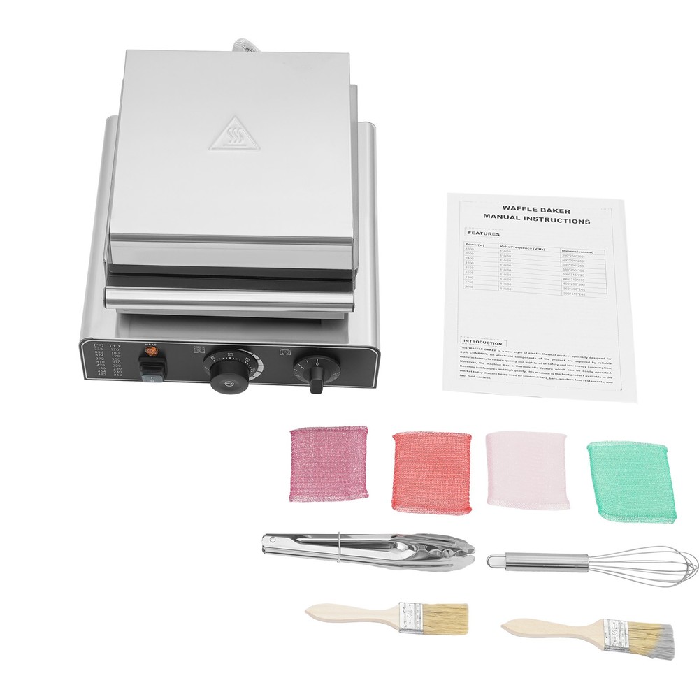 Electric Mini Belgian Waffle Maker Nonstick 16-Grid Round Waffle Baking Machine