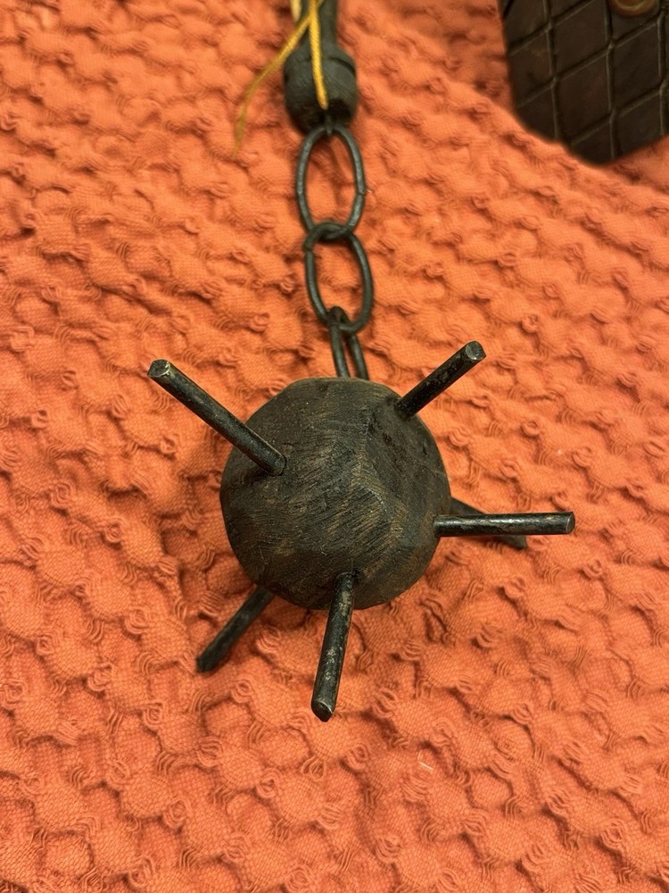 Dungeon Master Medieval Gothic Spiked Mace Wall Plaque Flail Weapons