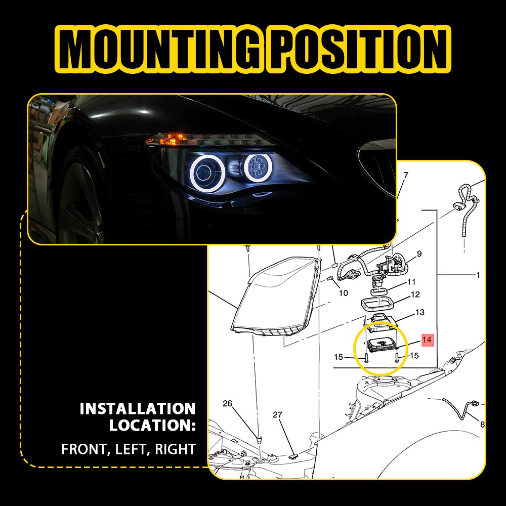 2X For 2006-11 Cadillac DTS Xenon HID Headlight Ballast Module 25806714 w/ Bulb