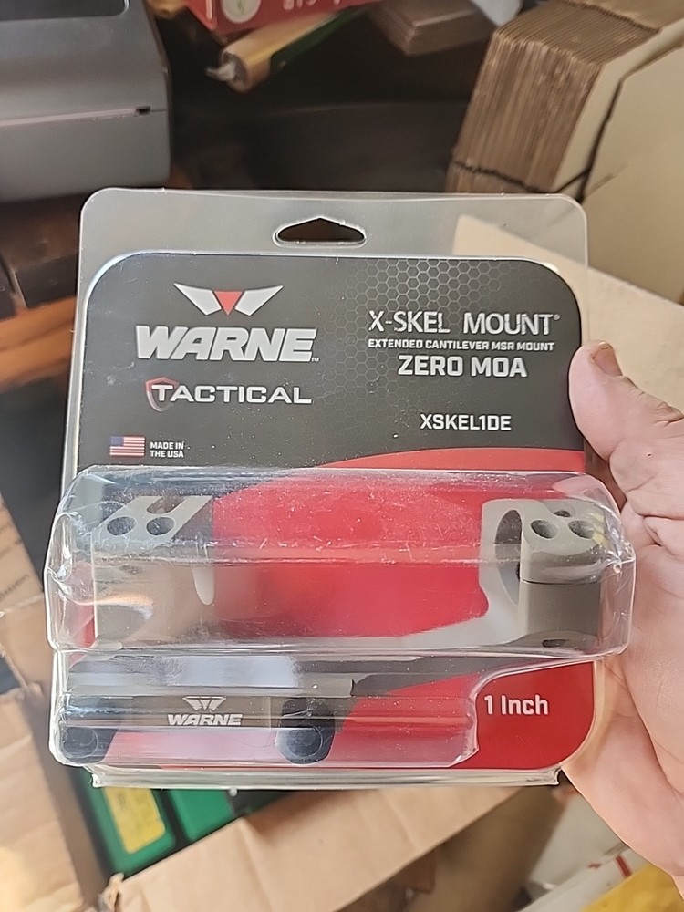 Warne XSKEL1DE Extended Skeletonized 1" MSR Mount - Dark Earth