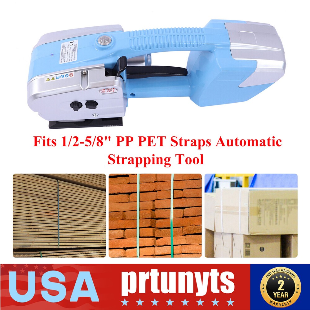 Electric Strapping Machine Fits 1/2-5/8" PP PET Straps Automatic Strapping Tool