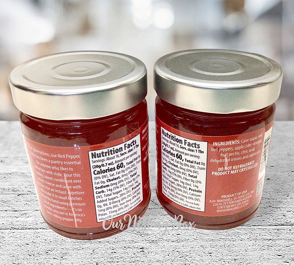 2 Braswell's Select Red Pepper Jelly 11.oz Each