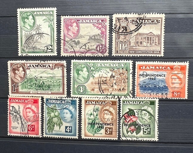 jamica British colony stamps