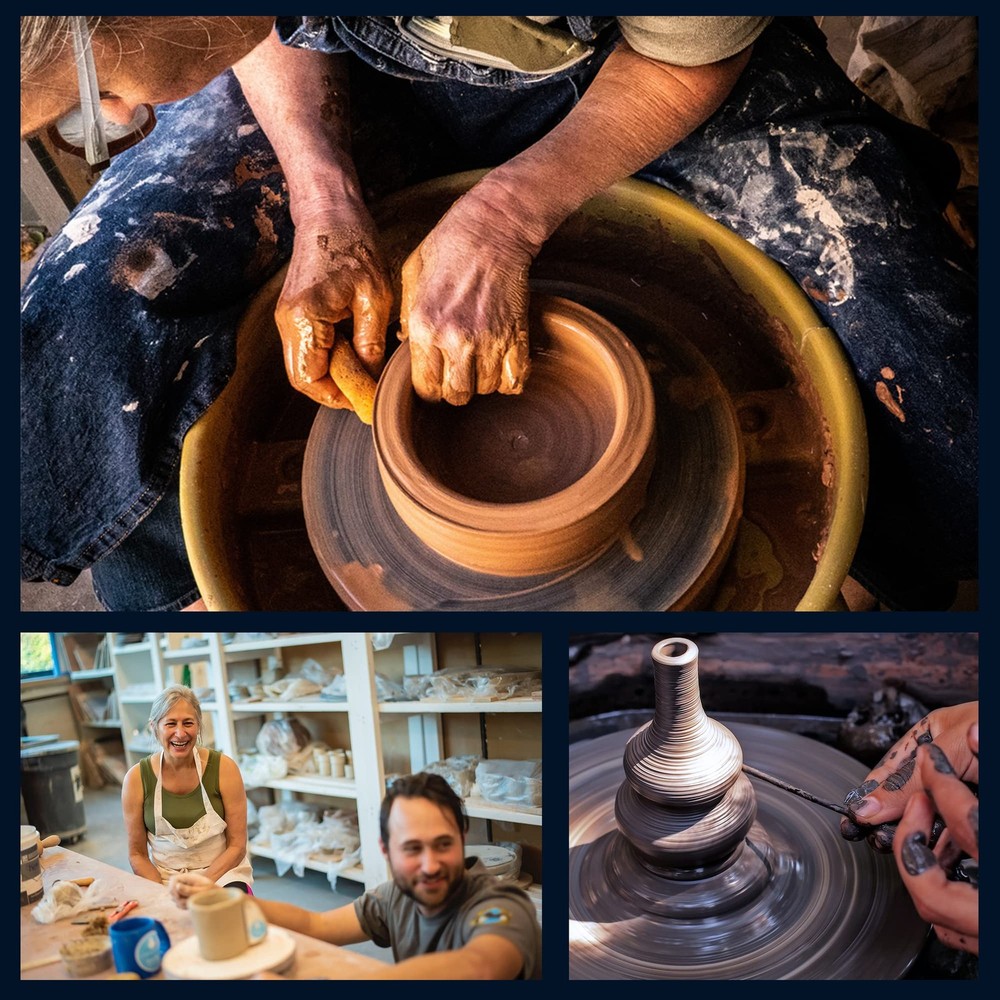 Byllstore Extra Large Clay Texture Rollers with Pottery Stamps | 3 Texture