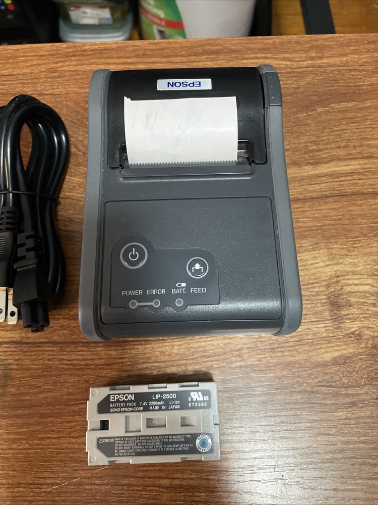 Epson TM-P60 POS Thermal Receipt Printer Bluetooth M196B With Accessories.
