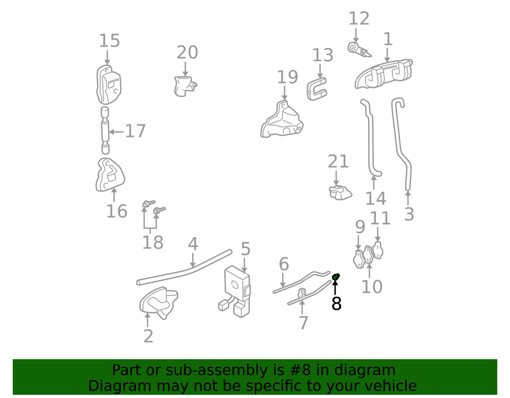 Genuine GM Handle Inside Clip 16629237
