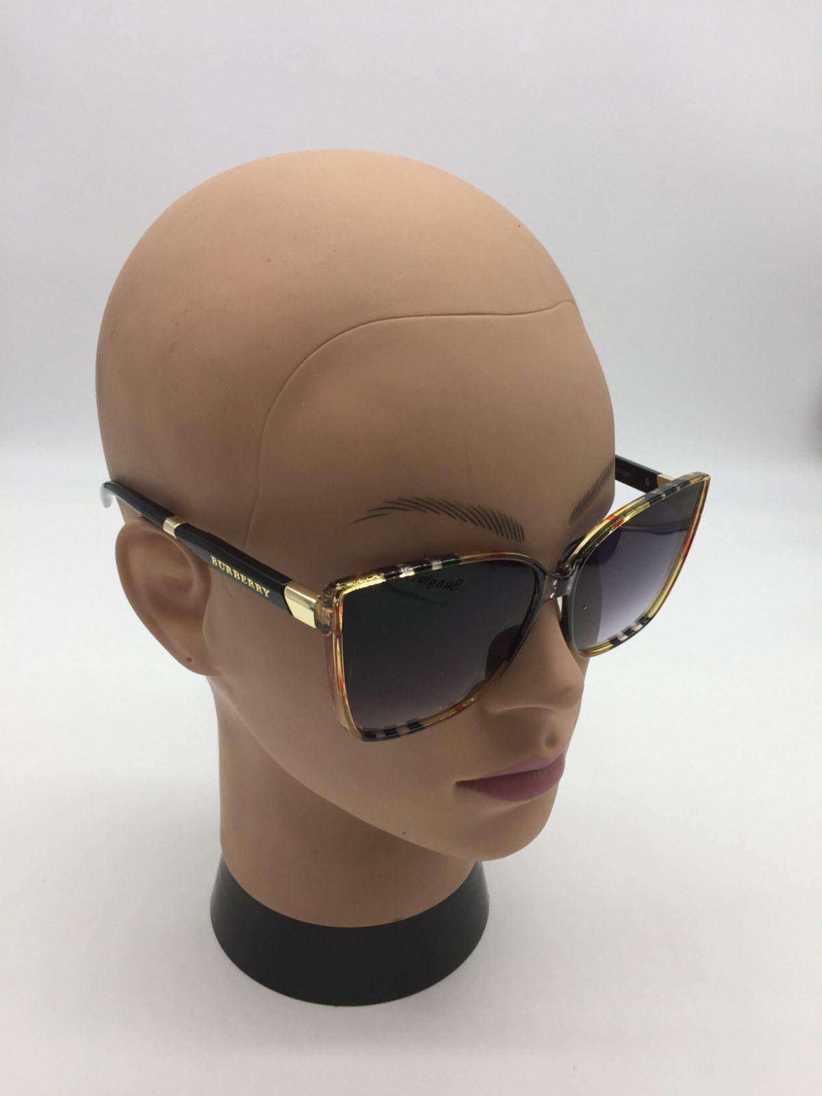 Burberry Multicolor Frame Designer Trendy Sunglasses 56-17-137 Grey Lenses