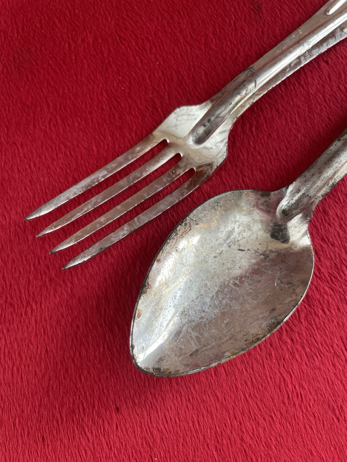 WW1 US Army Mess Kit Utensil Set Spoon Fork 1918 Pair WWI