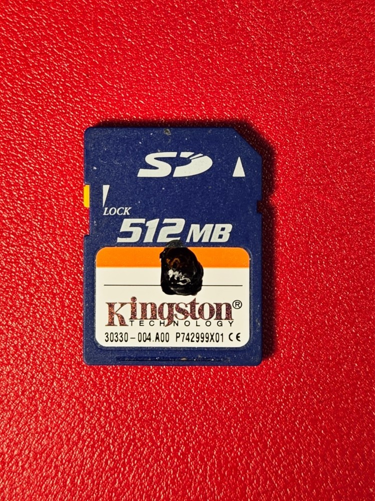 Vintage Kingston 512MB SD Memory Card Secure Digital SD Card - Tested