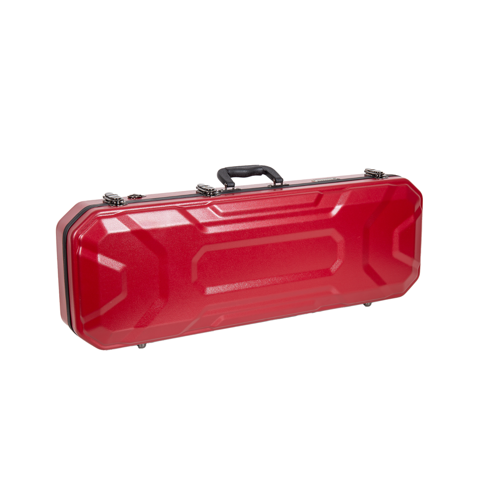 Crossrock 4/4 size Violin Case | ABS Molded Hardshell，with Detachable Straps-Red