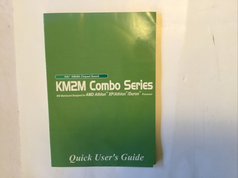 KM2M Combo Series AMD Athlon Qick User’s Guide