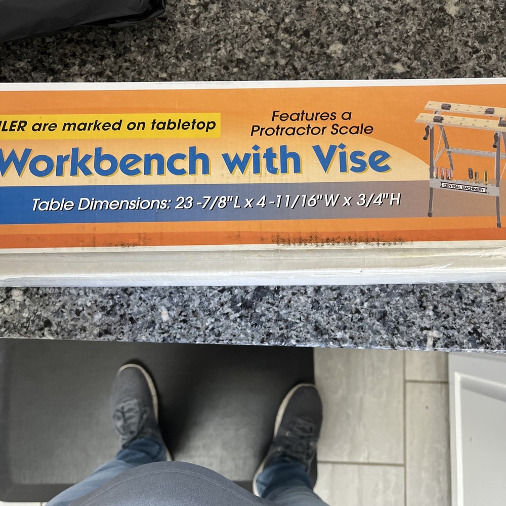 Central Machinery Foldable Workbench With Vise 47844 Harbor Freight NEW IN BOX