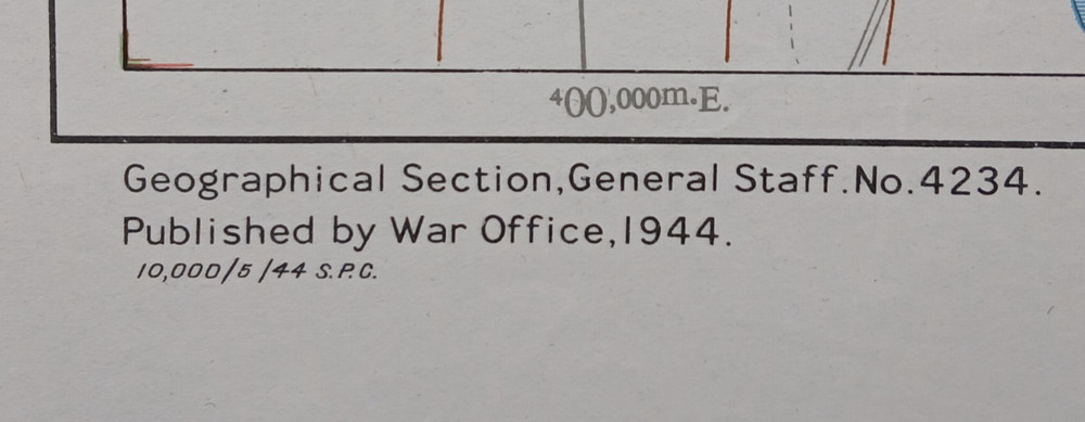 VERY RARE WW2 OPERATION OVERLORD INTELLIGENCE MAP entitled "CAEN" (NORMANDY)