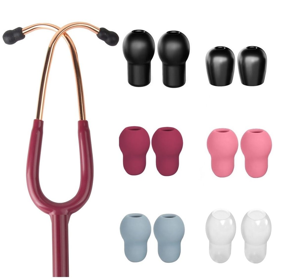 12pcs Soft Stethoscope Ear Tip Piece Replacement for Littmann Stethoscope