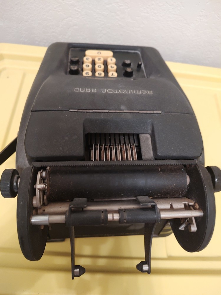Antique Remington Rand Manual Adding Machine Bookkeeping Calculating Tested