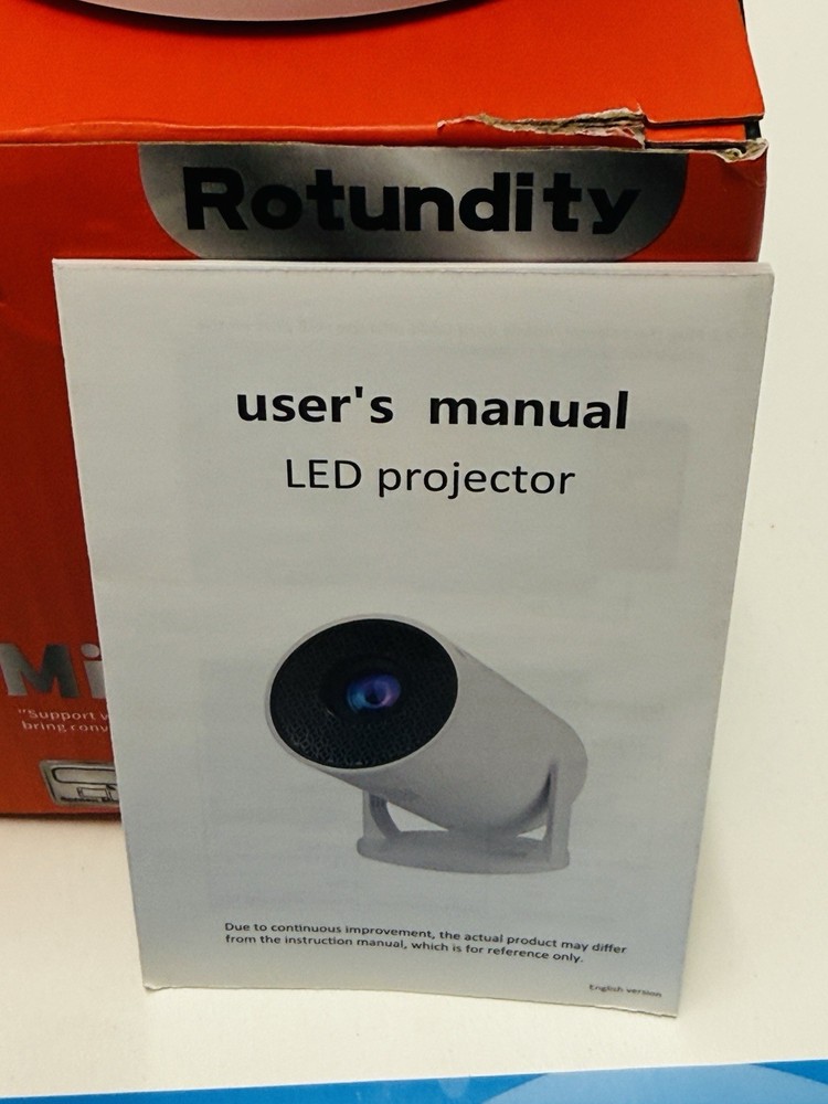 Rotundity Mini LED Projector Bundle Wi-Fi Ready Wired & Wireless High Def Lens