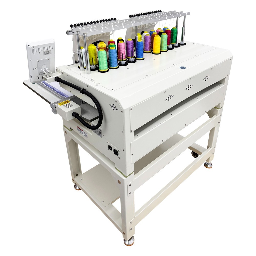 2-Head Embroidery Machine15 Needle Embroidery Machine w/Accessories