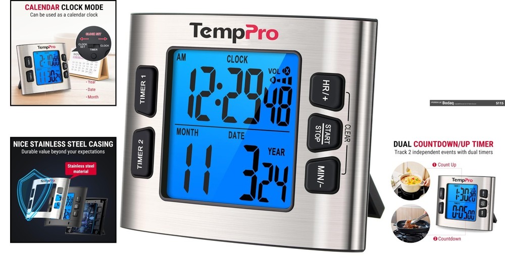 24-Hour Digital Timer with Memory Function - Ideal for Cooking & Studies