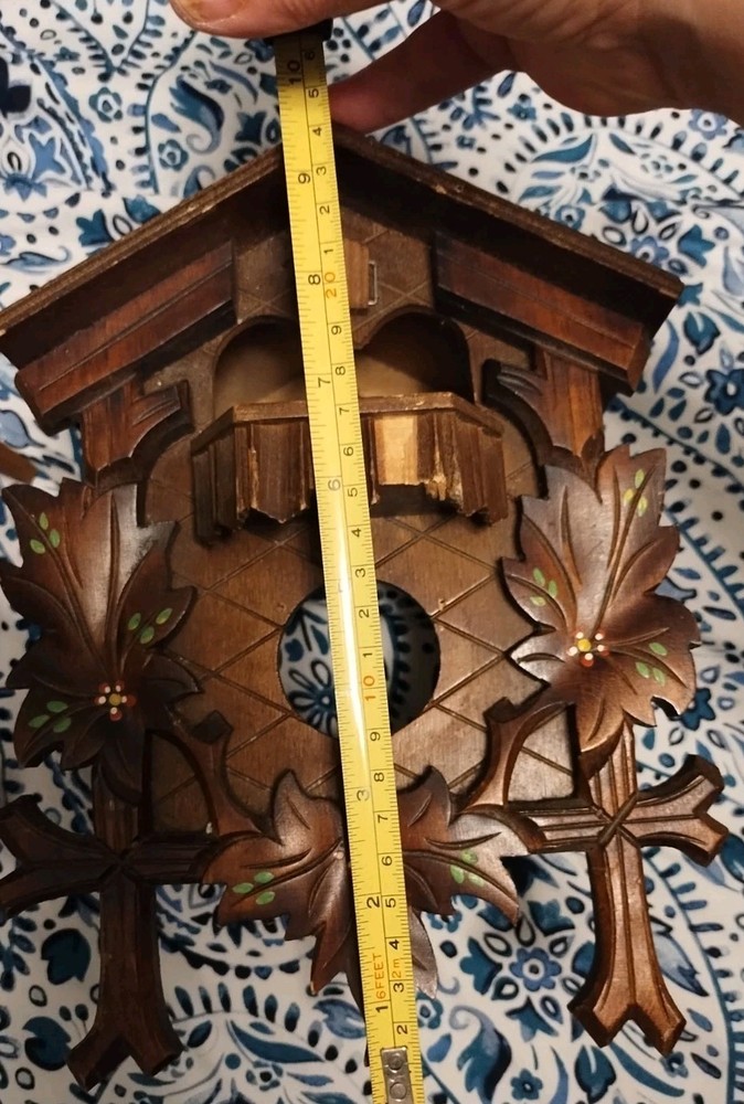 (2) Cuckoo Clock Shells, Vintage Germany, Black Forest Theme , Vintage Chains...