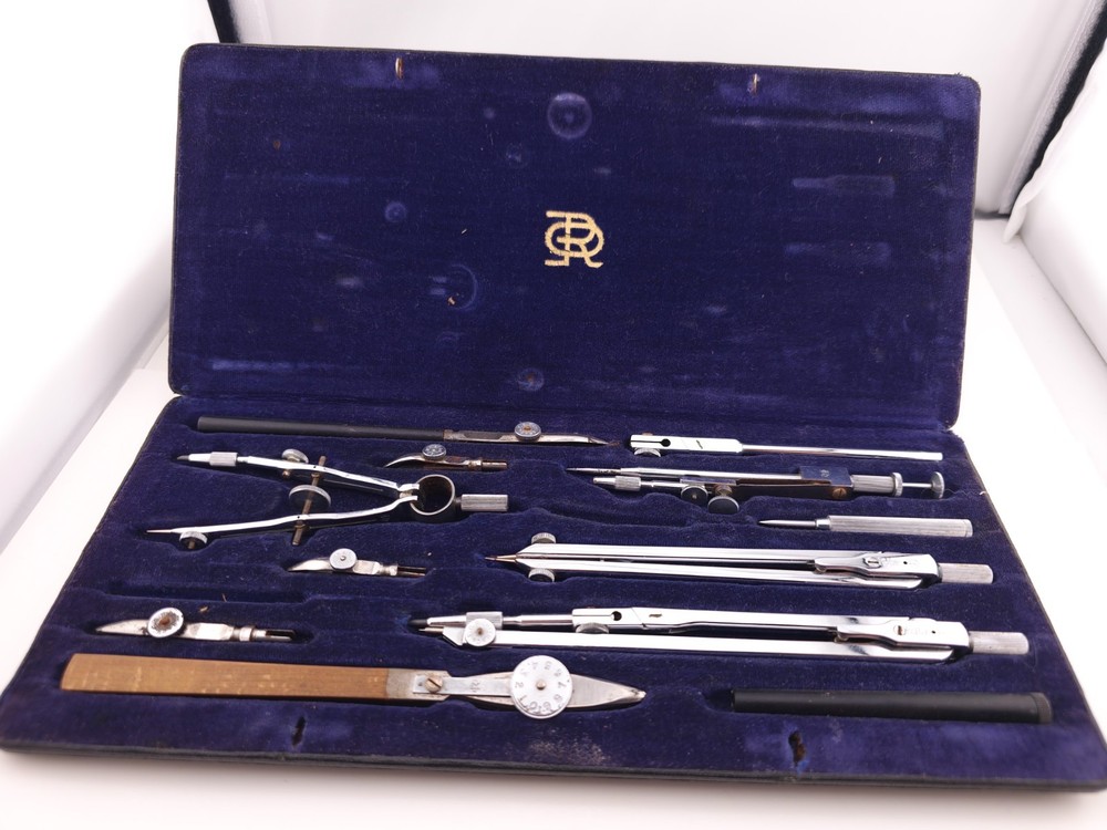 *READ* Vintage PRECISION Pracision E. O RICHTER Drafting Drawing Engineering Set