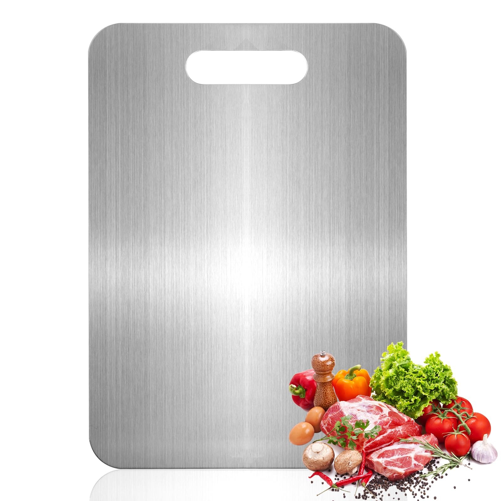 Tivano Titanium Stainless Steel Cutting Board for Kitchen (13.4 * 9 Inch)