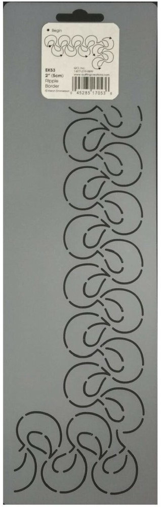 Continuous Line Quilting Stencil Ripple Border Quilt Pattern Quilters Template
