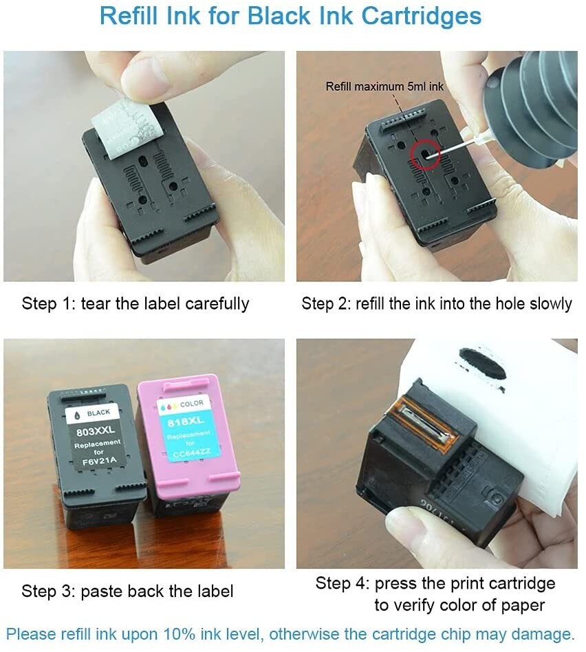 400ML Ink for HP Printer Ink Refill Kit HP 60 61 62 63 64 65 67 910 950 951 564