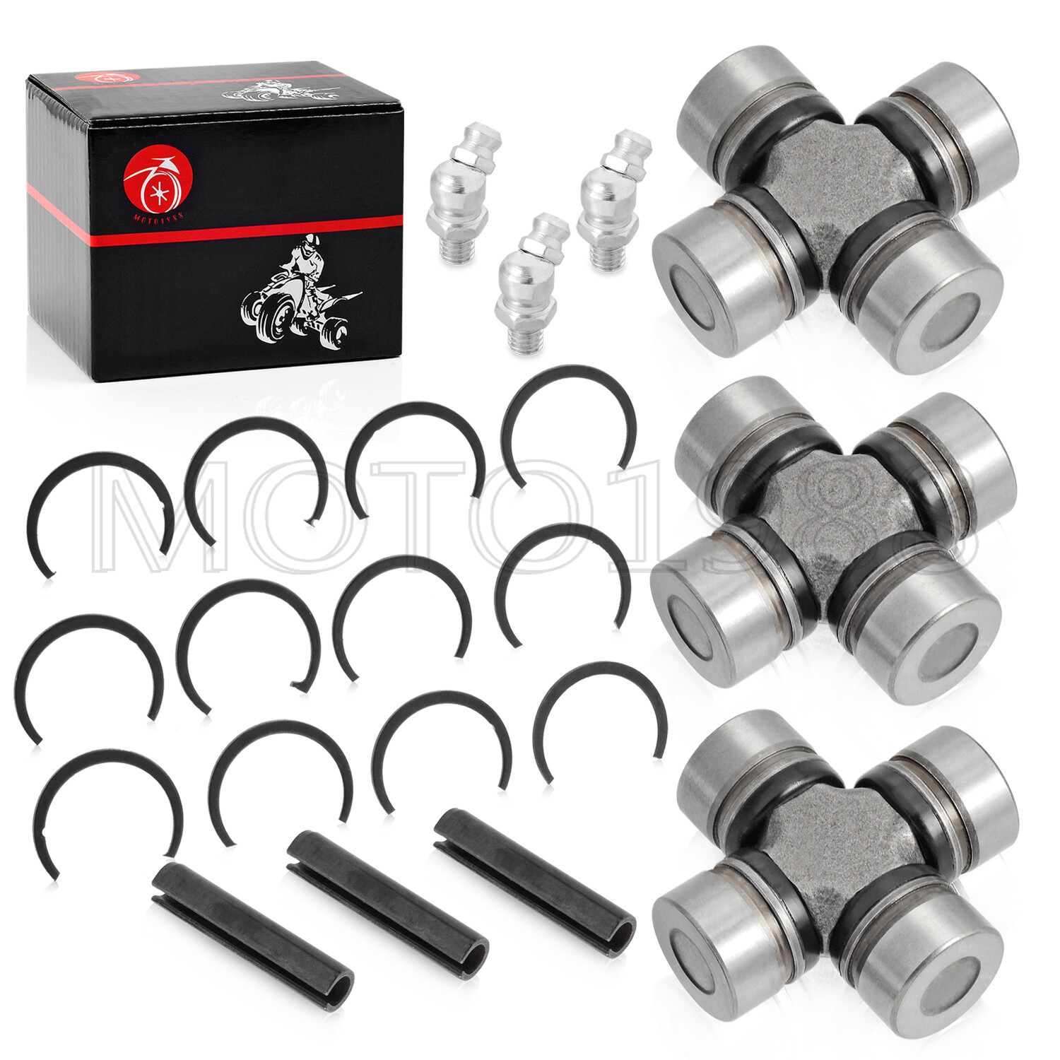 Front Rear Prop Shaft Bearing Carrier & U-joint For Polaris RZR S 4 900 1000 XP