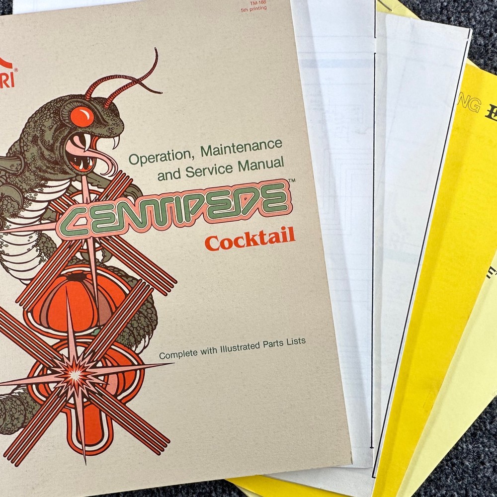 Atari Centipede COCKTAIL Arcade Game Manual Schematics Drawing Analysis PACKET