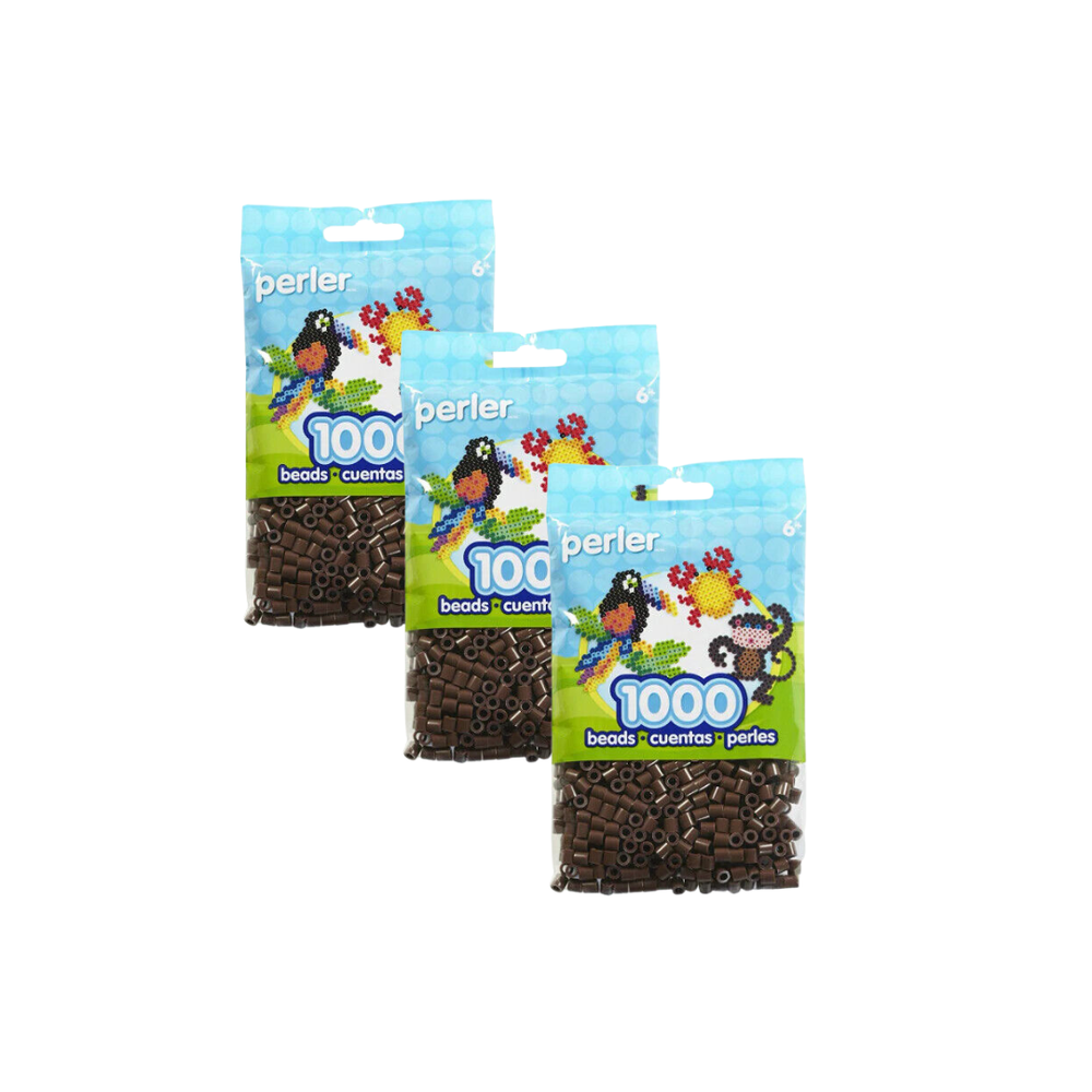 Perler Bead Bags 3x1000 Brown