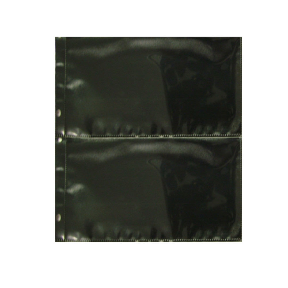 SuperSafe 2-Pocket Horizontal Cover Album  12 Pack) Black Archival FDC Sleeves