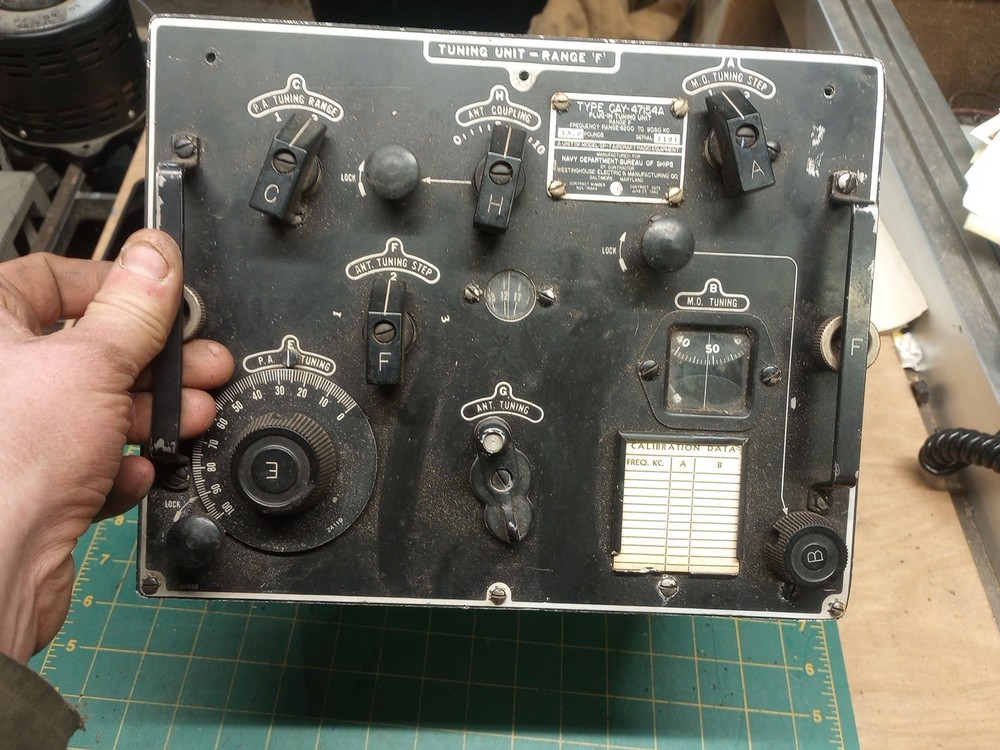 Navy Tipe Cay-4754a Transmitter Tuning Unit In Good Shape
